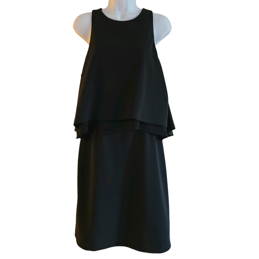 BETSEY‎ JOHNSON Black Sleeveless Layered Dress Women's Size 8
